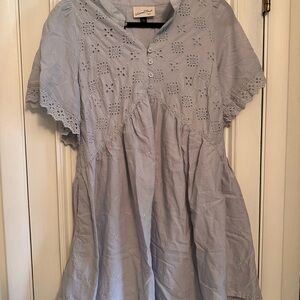 Universal Thread Light Blue Eyelet Dress